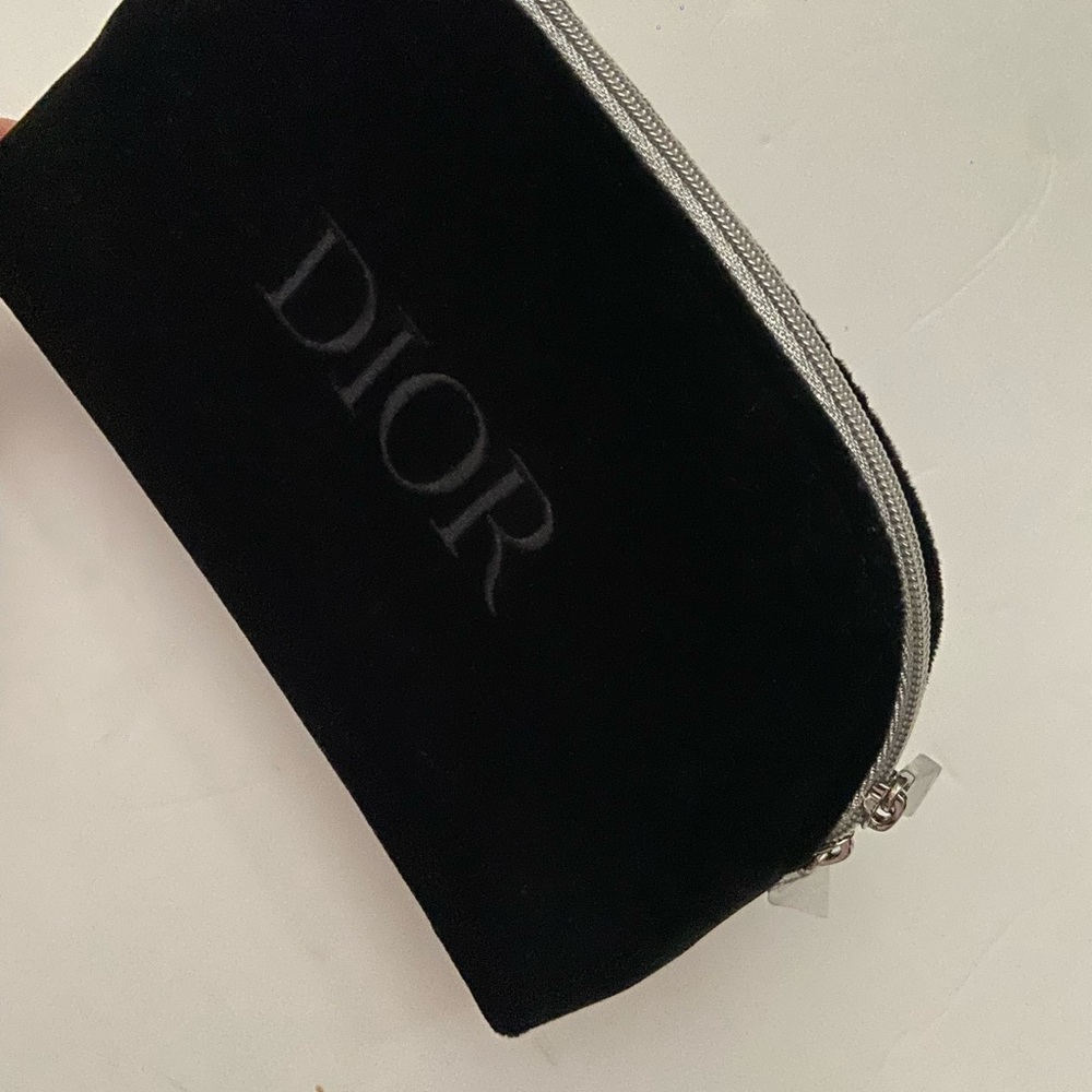 Dior Black Velvet Cosmetic Bag